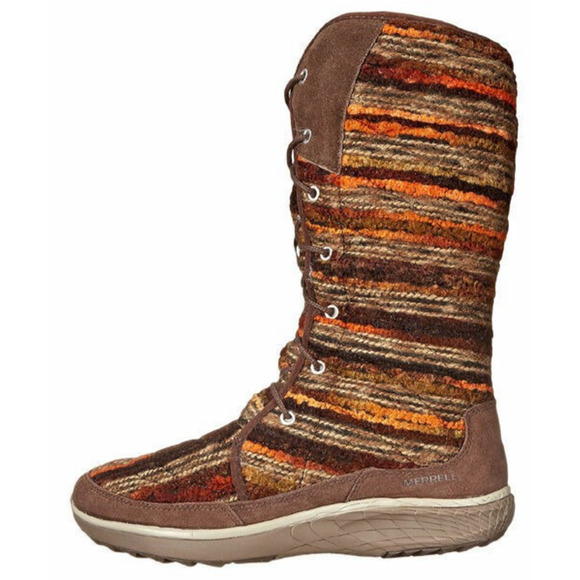 Merrell Pechora Sky Woolen Leather Warm Winter Women Boots 9.5 M - Picture 2 of 5